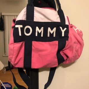 pink Tommy Hilfiger gym bag
